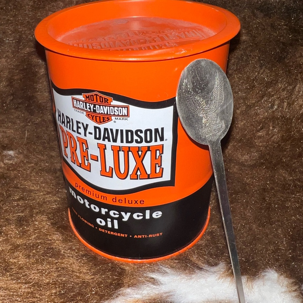 Harley-Davidson Pre-Luxe Orange and Black Oil Can